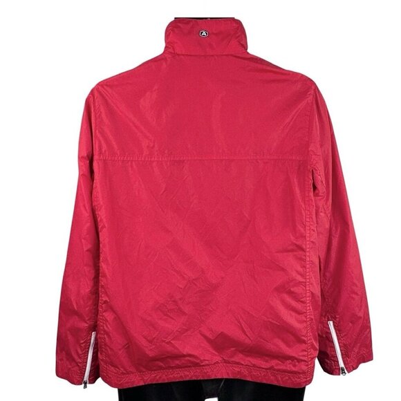 VTG Y2K Abercrombie & Fitch 092 Windbreaker Full Zip Jacket Red Women’s M Lined - Picture 4 of 11